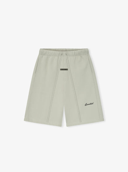 ESSENTIALS Relaxed Fleece Sweatshort With Piping