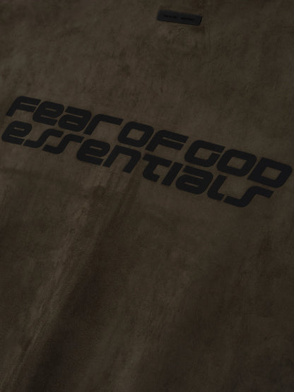 ESSENTIALS Suede Fleece High Neck 3/4 Sleeve Jacket