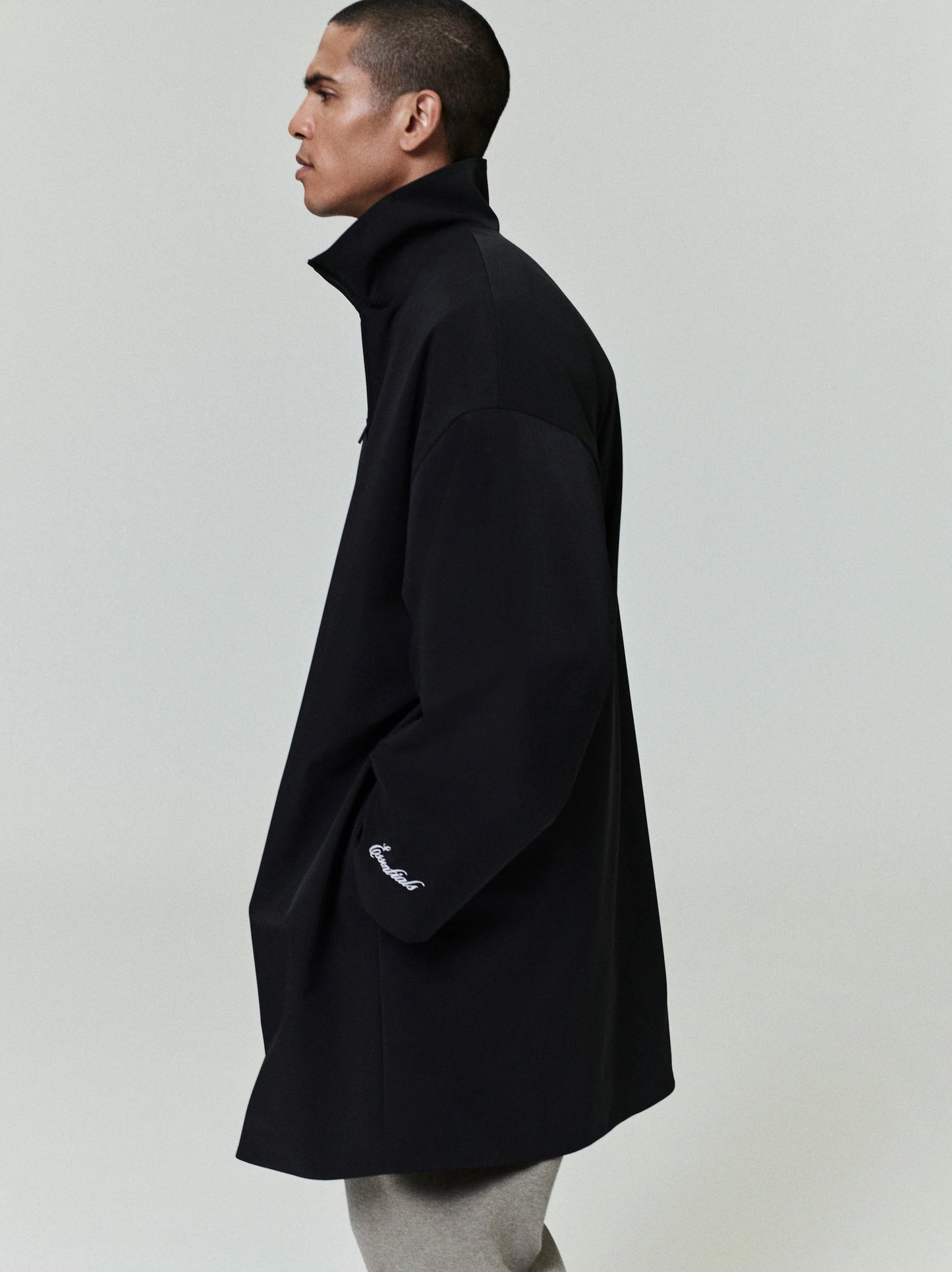 ESSENTIALS Sporty Nylon High Neck Jacket